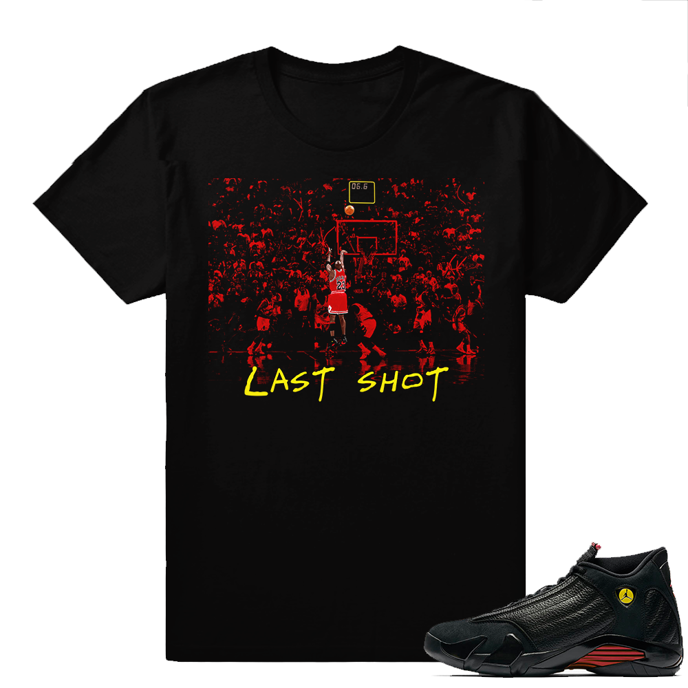 Jordan 14 Last Shot shirt  Last Shot  Black tee