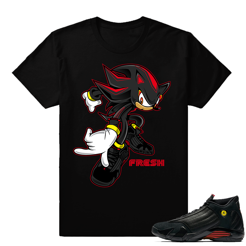 Jordan 14 Last Shot shirts  Shadow Hedgehog  Black tee