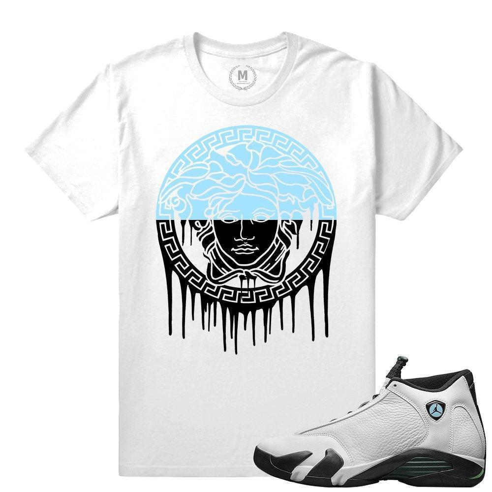 Match Jordan 14 Oxidized |Medusa Drip | White T shirt