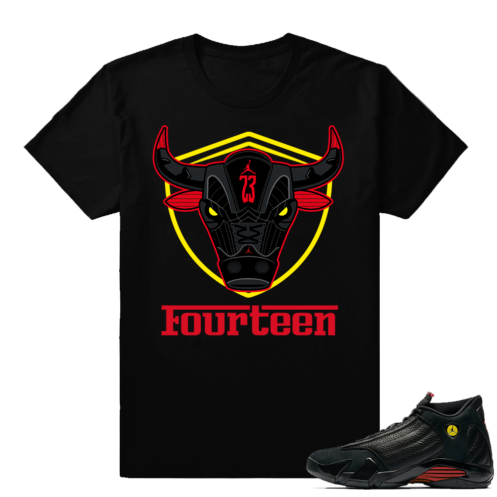 Jordan 14 shirt matching Last Shot 14 retro  14 Bull  Black tee