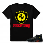 Jordan 14 shirts Last Shot  Fast Money Black tee