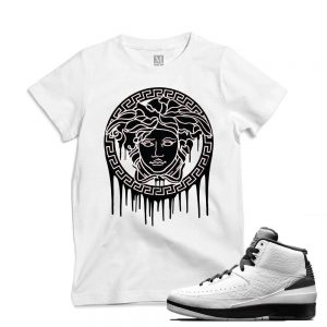 Match Air Jordan 2 Wing it| 'Medusa Drip' | White T shirt