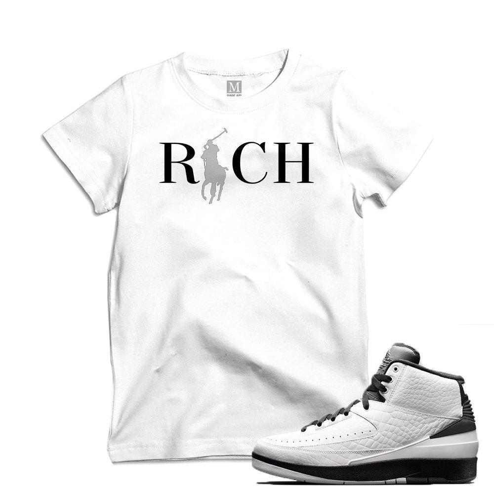 Match Air Jordan 2 Wing it| 'Country Club Rich' | White T shirt