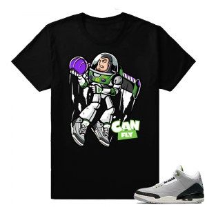 Jordan 3 Chlorophyll t-shirts | CAN FLY | Black shirt