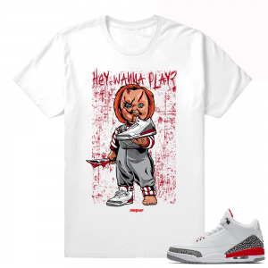 Jordan 3 Katrina Shirt to match Jordans  Wanna Play  White tee