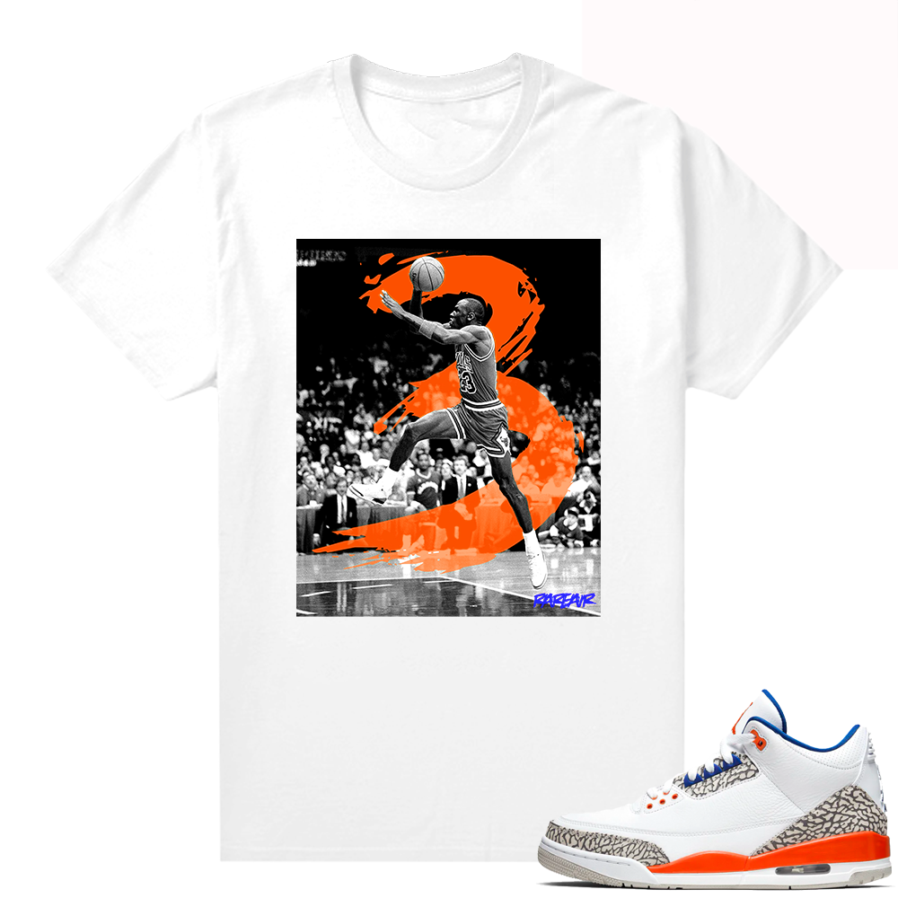 Jordan 3 Knicks shirt White - In the 3s