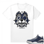 Jordan 3 Navy shirts to match White Pitbull