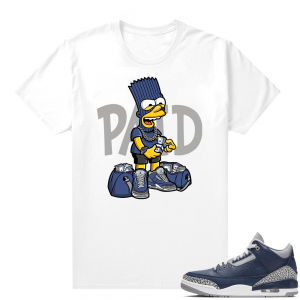 Jordan 3 Navy shirts to match White Paid