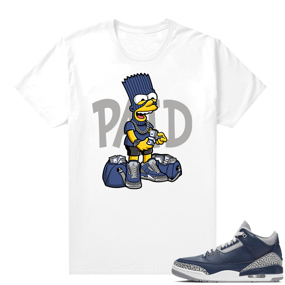 Jordan 3 Navy shirts to match White Paid