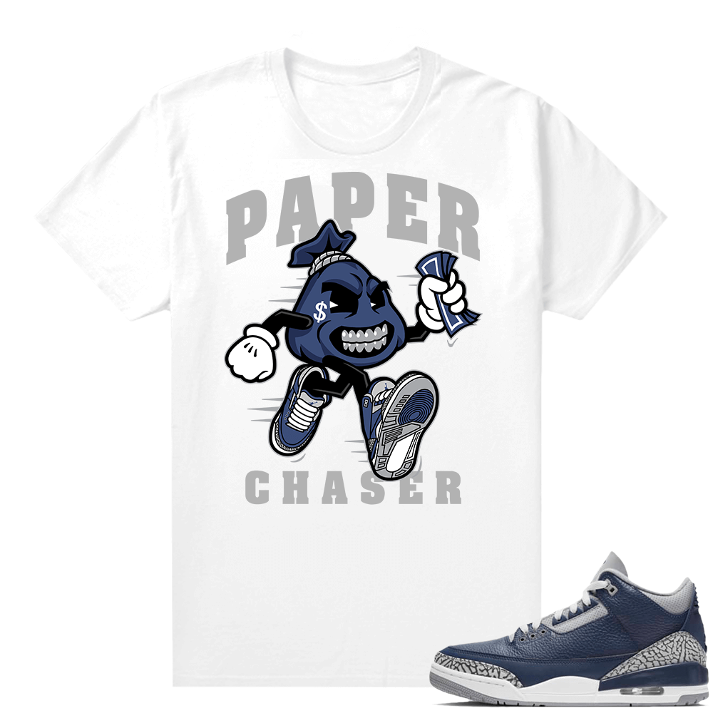 Jordan 3 Navy shirts to match White Paper Chaser