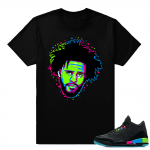 Jordan 3 Quai 54 J Cole shirt  J Cole  Black tee