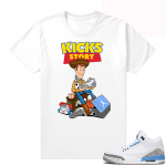 Jordan 3 UNC ing shirt - White Tee - Kicks Story