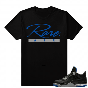 Match Air Jordan 4 Motorsport Away | Rare Air Script | Black T shirt