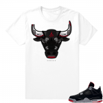 Jordan 4 Bred | Rare Air Bull | White Shirt