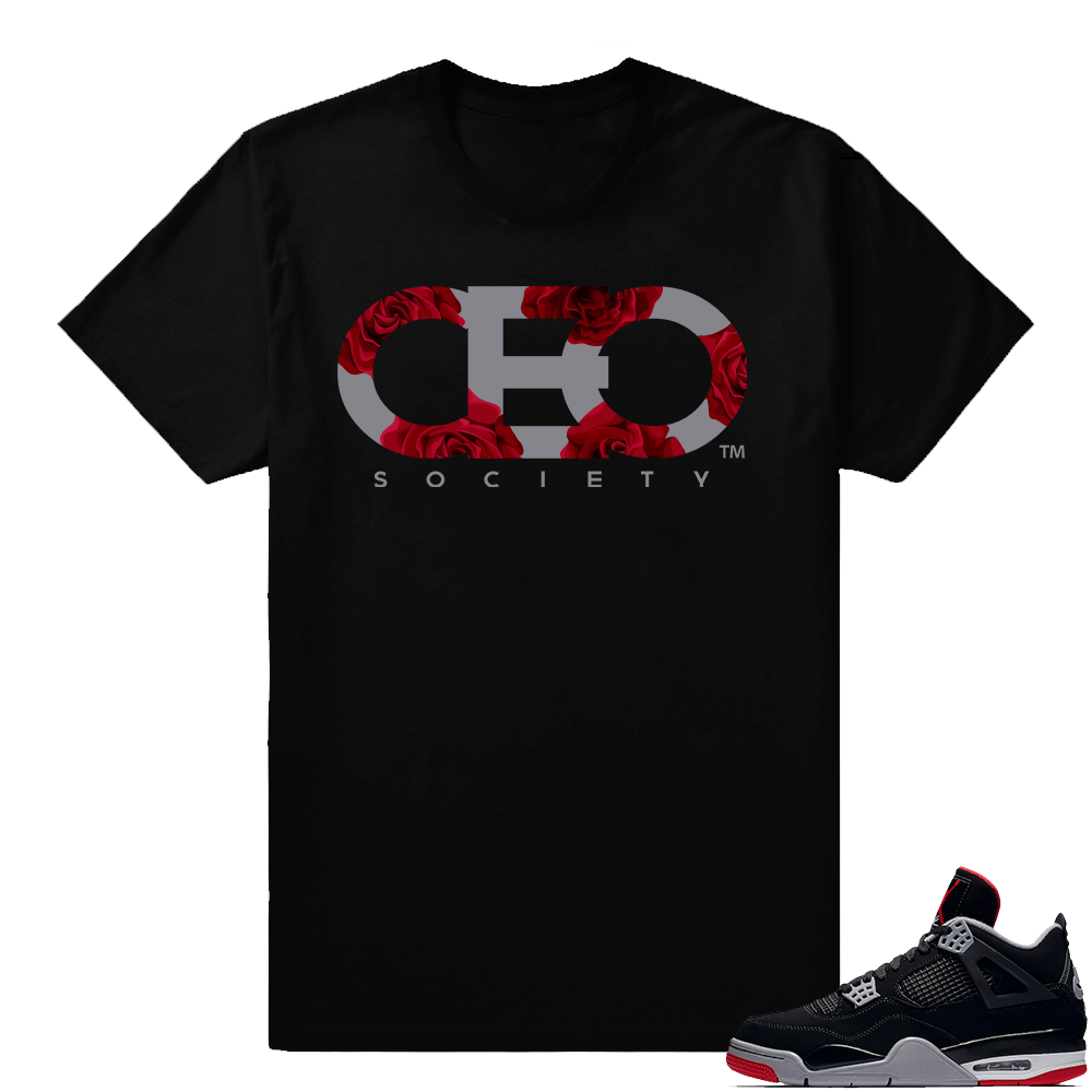 Jordan 4 Bred | CEO Society | Black Shirt