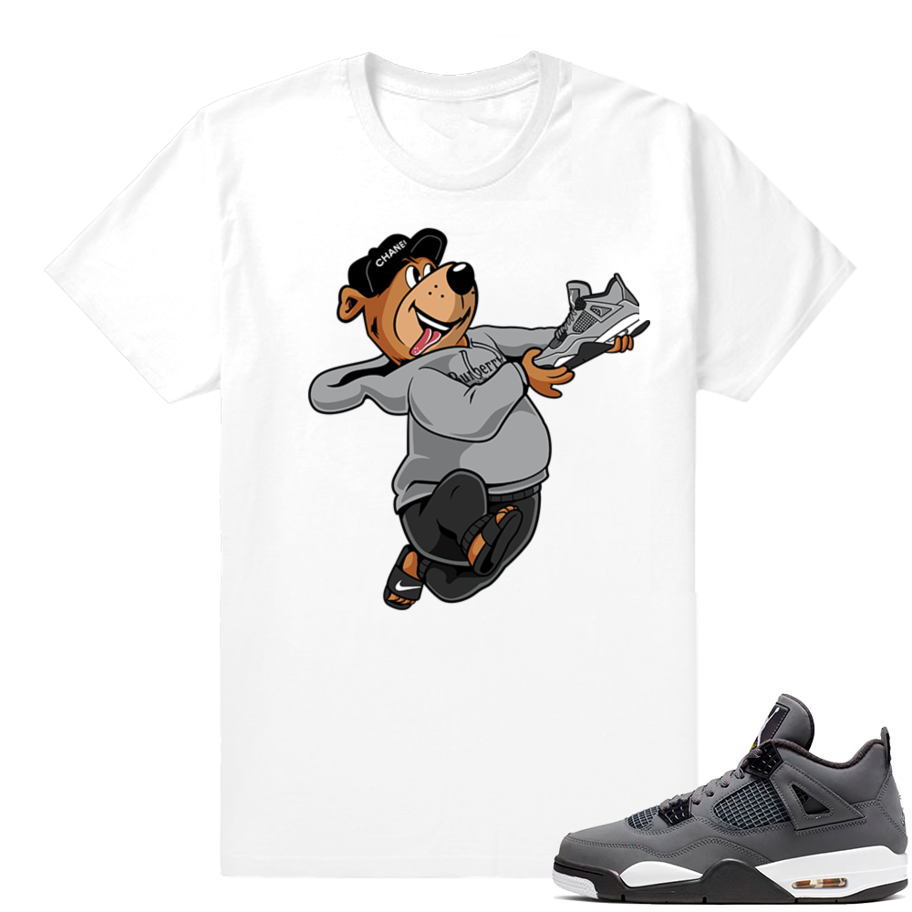 Jordan 4 Cool Grey | Fly Yogi | White Shirt