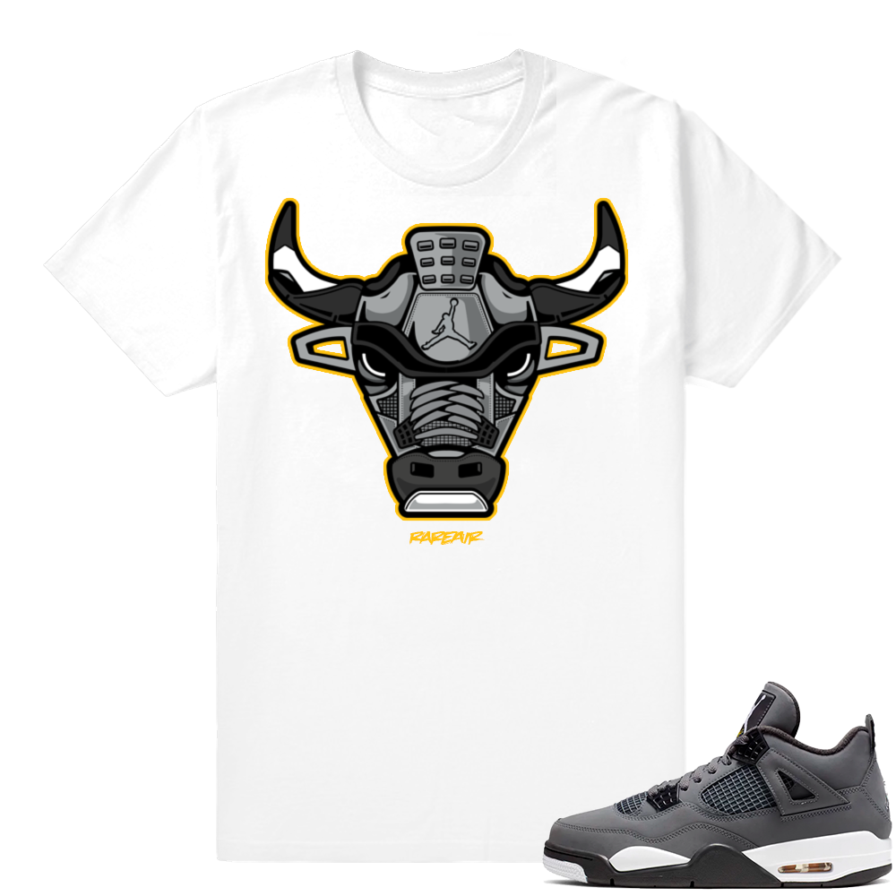 Jordan 4 Cool Grey | Rare Air Bull | White Shirt