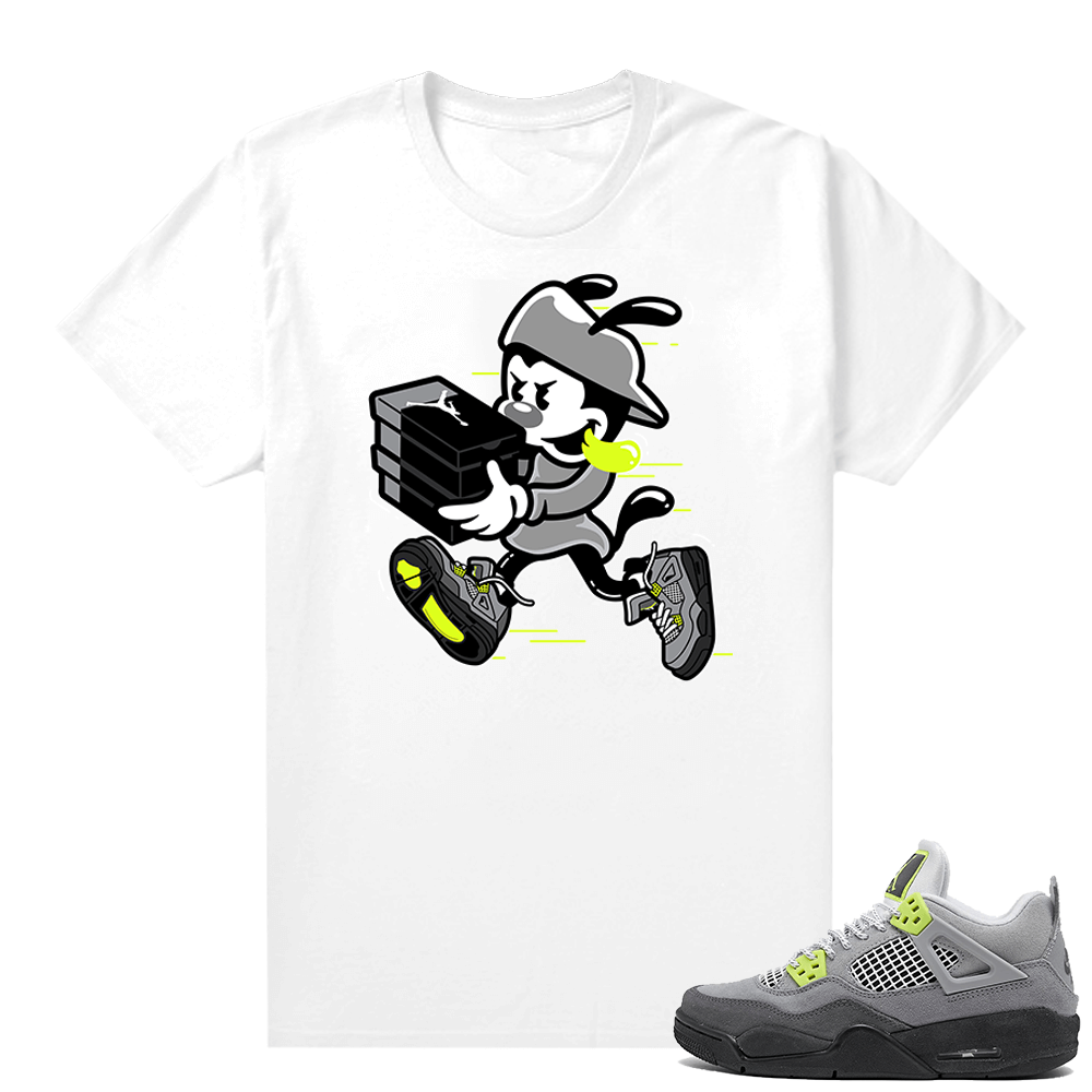 Jordan 4 Neon Air Max 95 sneaker shirt - White - Double Up