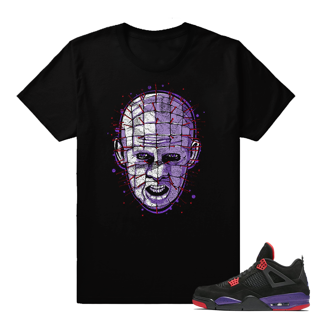 Jordan 4 Raptors shirt match  Hellraiser  Black Tee