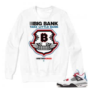 Jordan 4 What the Crewneck Sweatshirt White - Big Bank V2