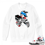 Jordan 4 What the Crewneck Sweatshirt White - Double Up