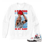 Jordan 4 What the Crewneck Sweatshirt White - In My Sleep