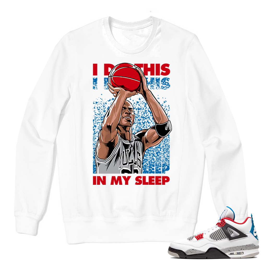 Jordan 4 What the Crewneck Sweatshirt White - In My Sleep