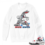 Jordan 4 What the Crewneck Sweatshirt White - Make Moves