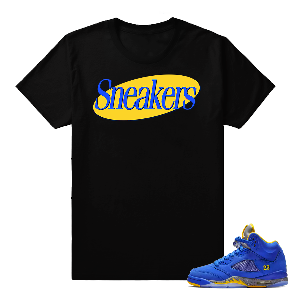 Jordan 5 Laney Royal | Sneakers | Black shirt