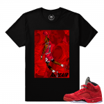 Jordan 5 Red Suede sneaker shirt - in the 5s - Black