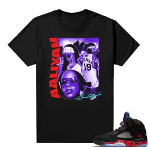 Jordan 5 Top 3 OG shirts - Black - Aaliyah Vintage Rap Tee