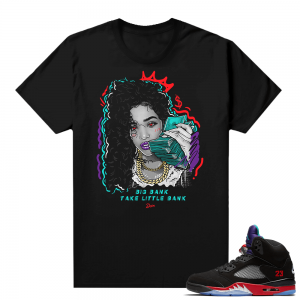 Jordan 5 Top 3 OG shirts - Black - Big Bank