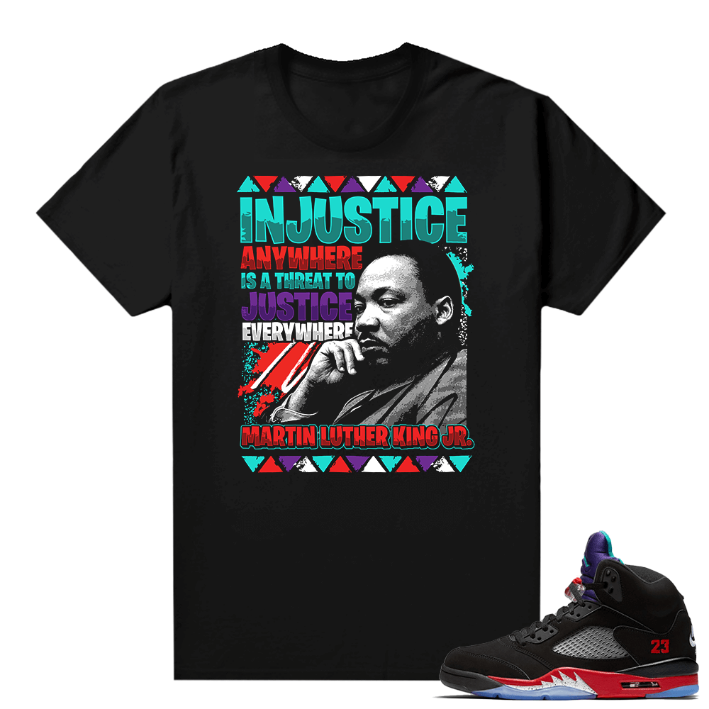 Jordan 5 Top 3 OG shirts - Black - MLK Justice