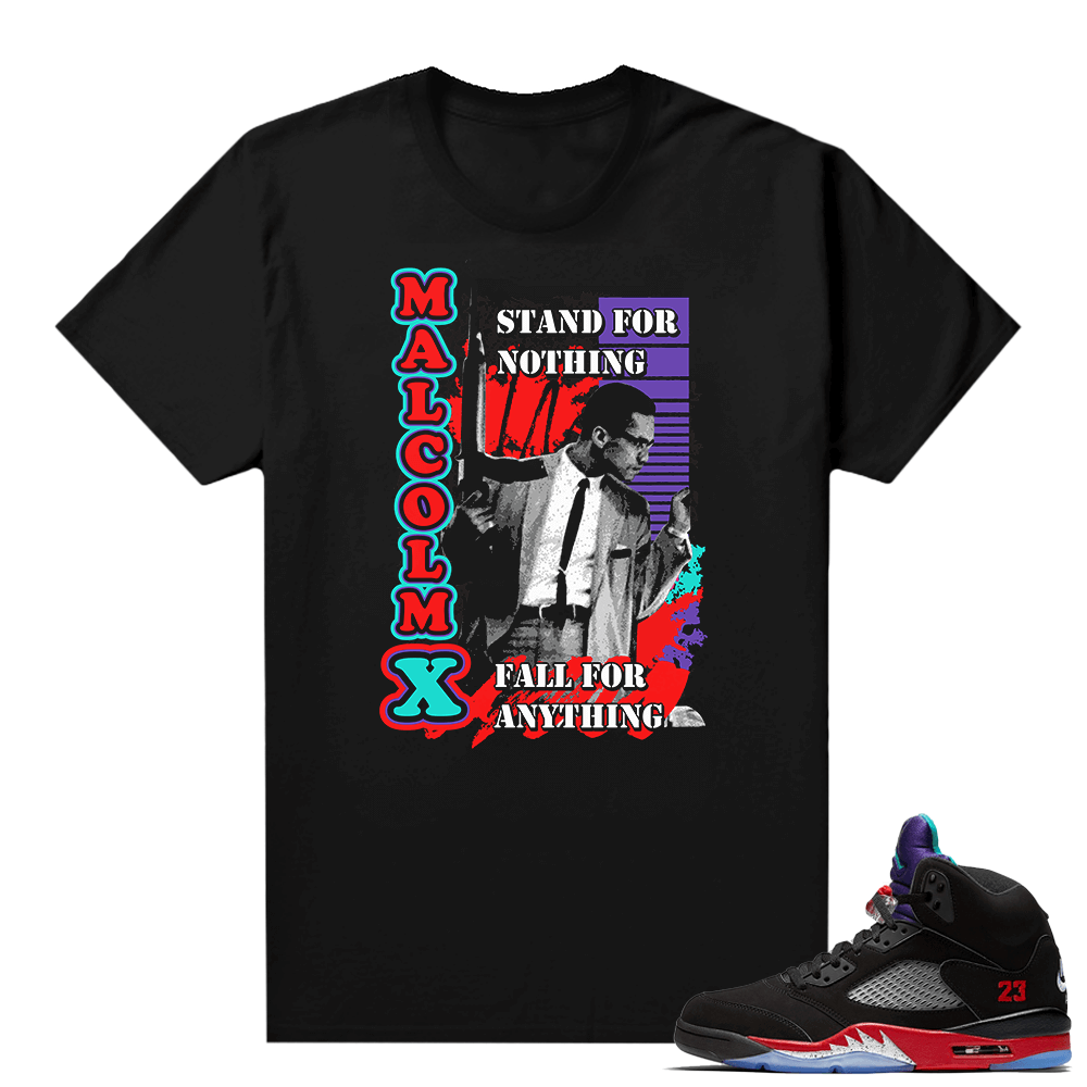 Jordan 5 Top 3 OG shirts - Black - Malcolm X