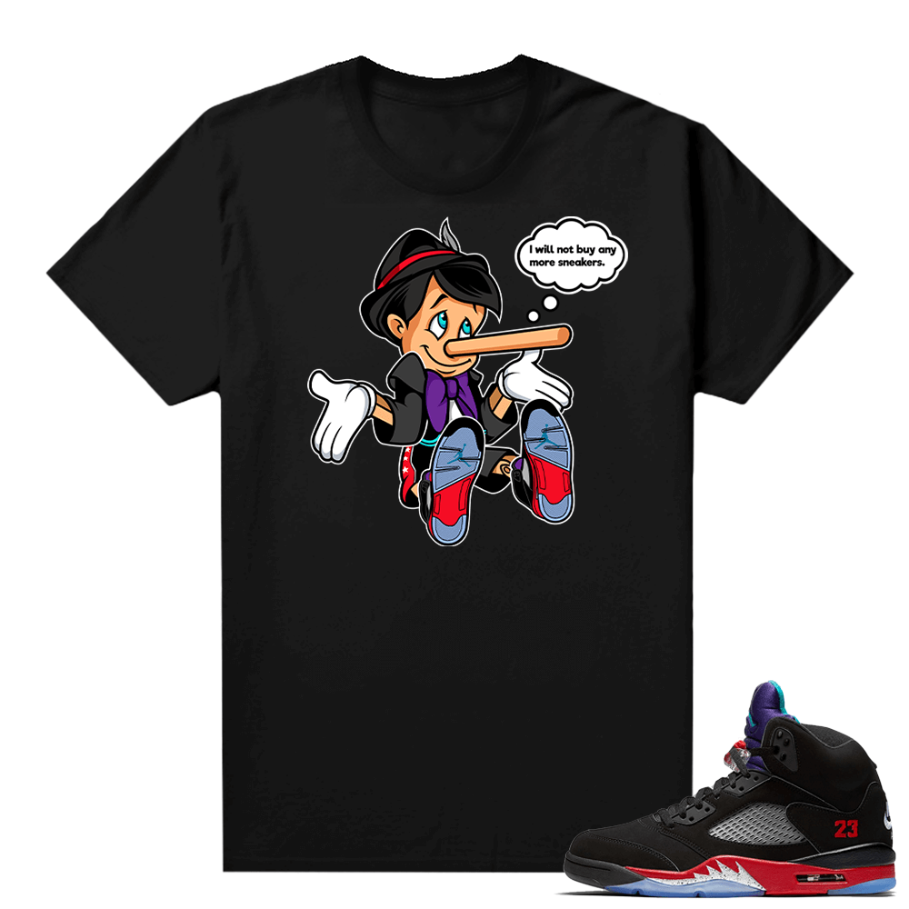 Jordan 5 Top 3 OG shirts - Black - No More Sneakers