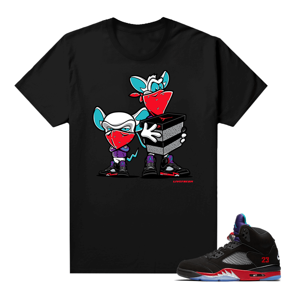 Jordan 5 Top 3 OG shirts - Black - Sneaker Heist