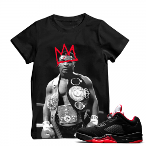 Match Air Jordan 5 Alternate 90 | 'Tyson X Basquiat' | Black T shirt