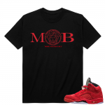 Air Jordan 5 Red Suede  tees shirt - MOB - Black