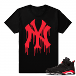 Air Jordan 6 Infrared sneaker tees | NY Drip | Black shirt