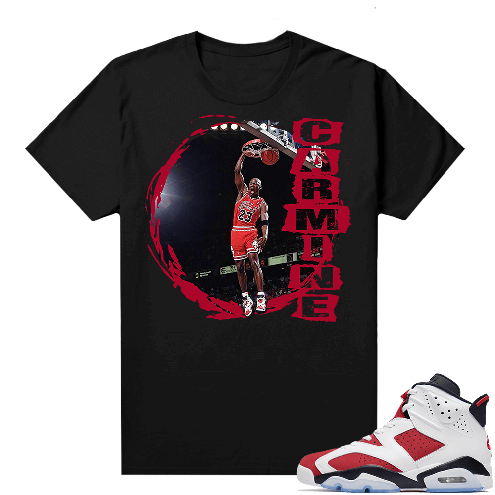 Jordan 6 Carmine shirt Black Carmine Dunk V2