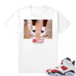 Jordan 6 Carmine shirt white OG 1991