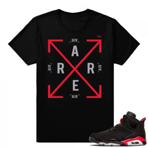 Jordan Retro 6 Infrared | Rare Air Box | Black shirt