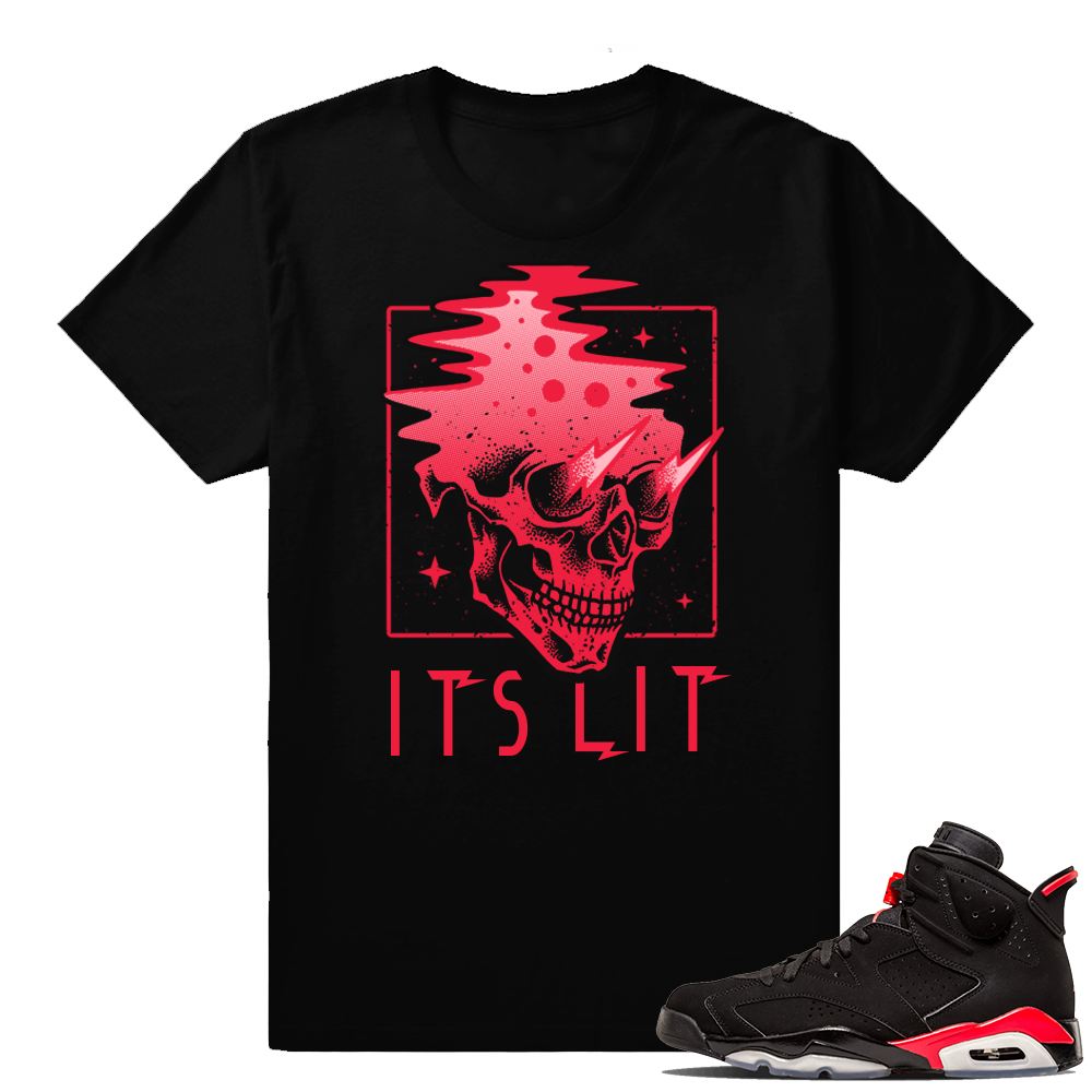 Infrared 6s sneaker tees | Its Lit | Black shirt