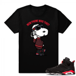 Air Jordan 6 Infrared matching sneaker shirt | New Phone Who This | Black shirt