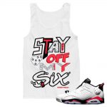 Jordan 6 low White Infrared shirts to match 'Off my Six' White Tank Tee