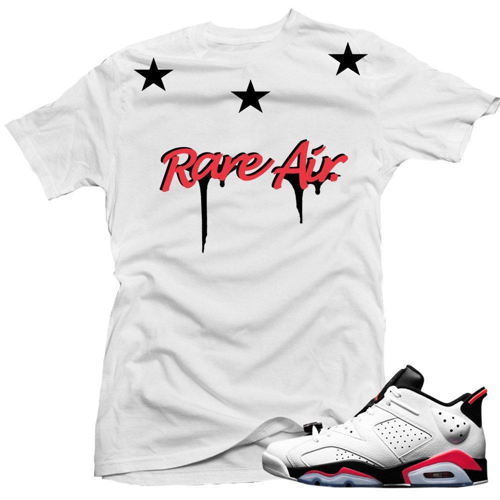 Jordan 6 low White Infrared shirts to match 'Rare Stars' White Sneaker Tees shirt