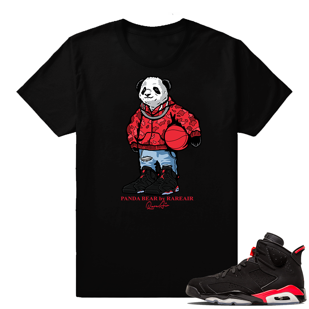 Air Jordan 6 Infrared | Sneakerhead Panda | Black shirt