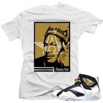 Jordan 7 Champagne shirts to match 'MJ King' White Sneaker Tees shirt