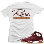 Jordan 7 Cigar shirts to match 'Rare Script' White Sneaker Tees shirt