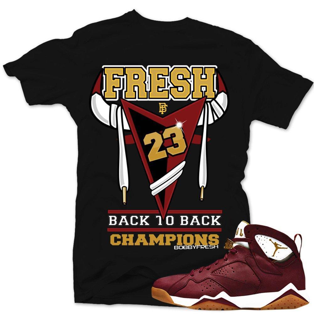 Jordan 7 Cigar shirts to match 'Champions' Black Sneaker Tees shirt